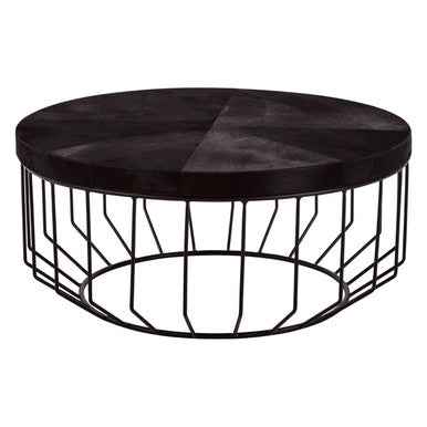 Kensington Townhouse Hair On Hide Top Round Coffee Table