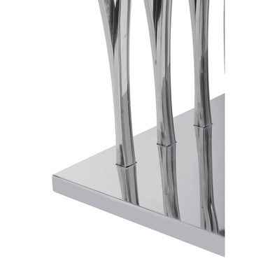 Arenza Black Marble And Silver Console Table