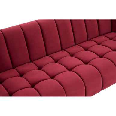 Bella 3 Seat Wine Velvet Sofa