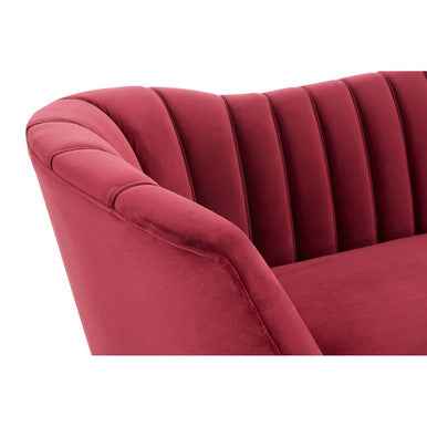 Binky 3 Seat Wine Velvet Sofa