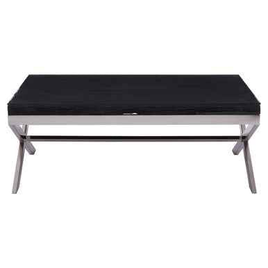 Kerala Black Coffee Table With Cross Base
