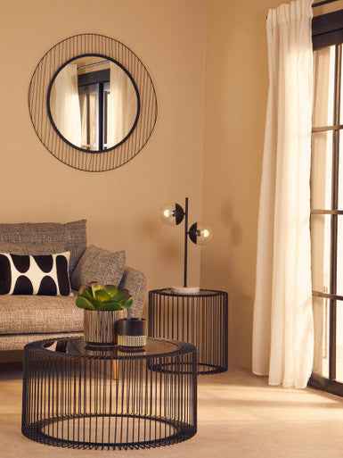 Trento Round Coffee Table With Glass Top