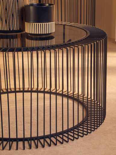 Trento Round Coffee Table With Glass Top