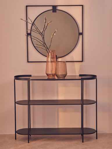 Trento Console Table With Glass Top