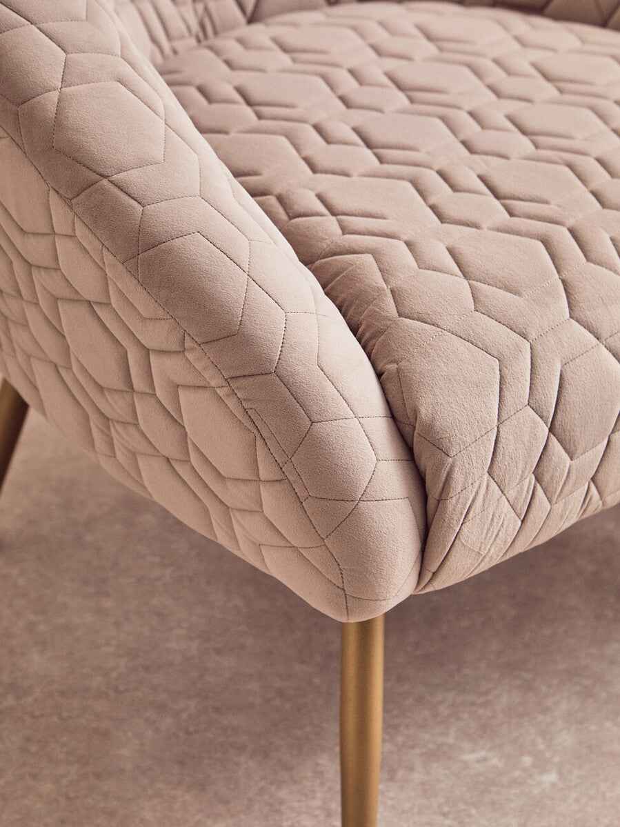 Tania Beige velvet Occasional Chair