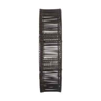 Batu Large Black Rattan Wall Shelf