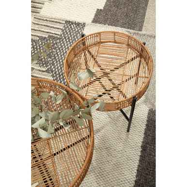 Batu Set Of 2 Natural Rattan Side Tables