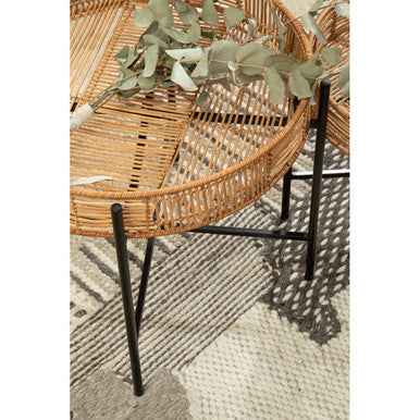 Batu Set Of 2 Natural Rattan Side Tables