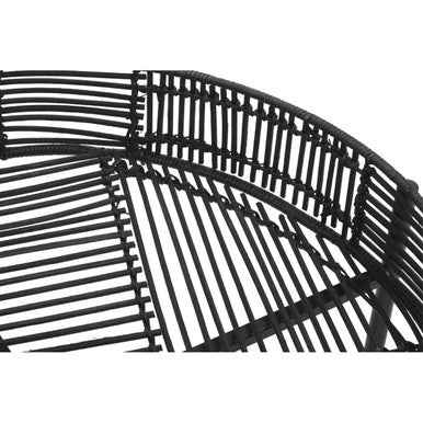 Batu Set Of 2 Black Rattan Side Tables