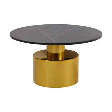 Rabia Coffee Table With Black Marble Top