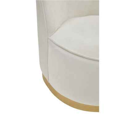 Kids Tamra Cream Velvet Gold Base Chair