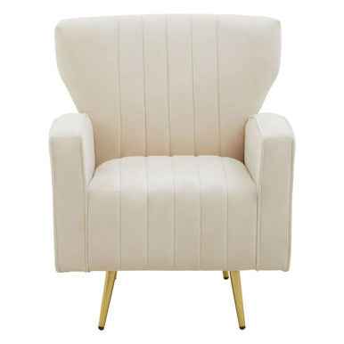 Hayley Natural Velvet Armchair