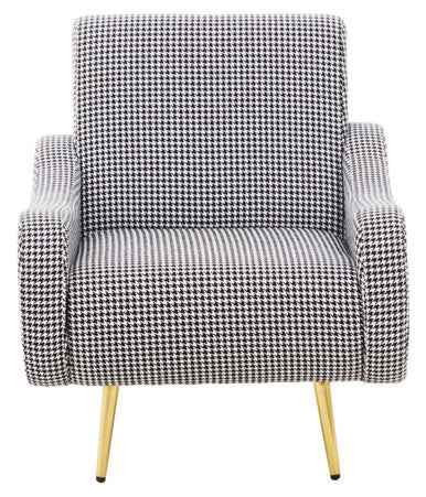 Holli Black And White Checked Armchair