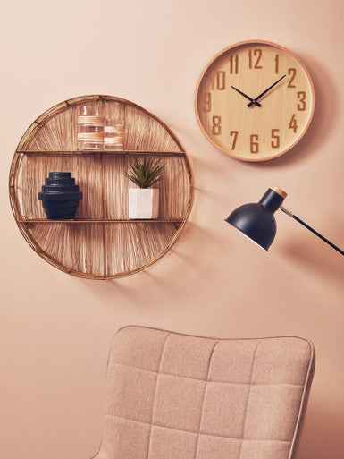 Enzo Gold Wire Round Wall Shelf