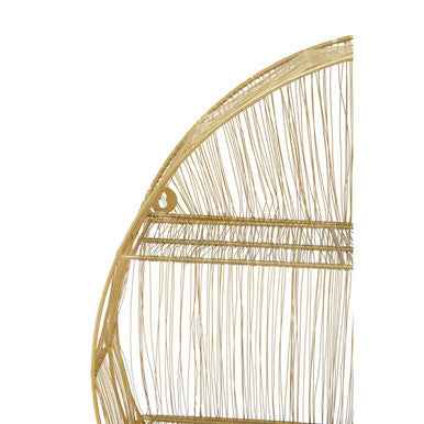 Enzo Gold Wire Round Wall Shelf