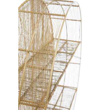 Enzo Gold Wire Round Wall Shelf