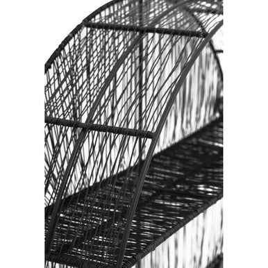 Enzo Black Wire Round Wall Shelf