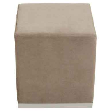 Hagen Mink And Silver Square Stool