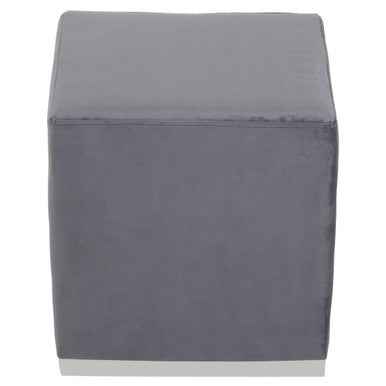 Hagen Grey And Silver Square Stool