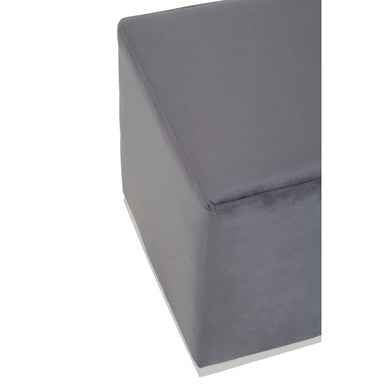 Hagen Grey And Silver Square Stool