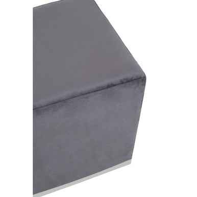 Hagen Grey And Silver Square Stool