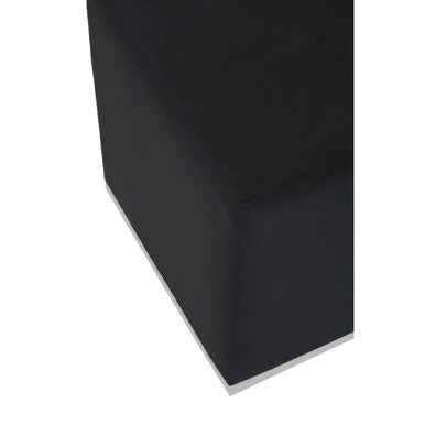 Hagen Black And Silver Square Stool