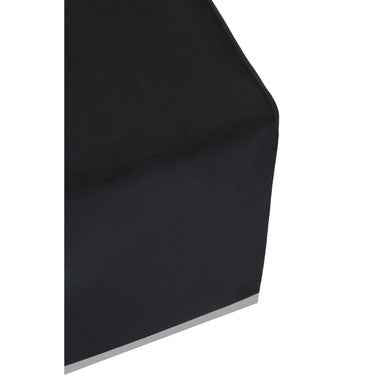 Hagen Black And Silver Square Stool