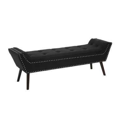 Alea Black Fabric Bench