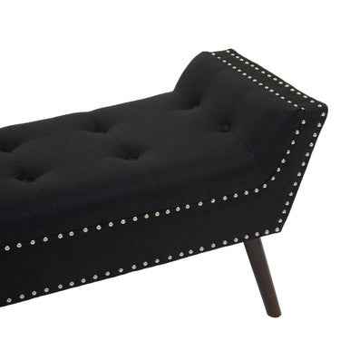 Alea Black Fabric Bench