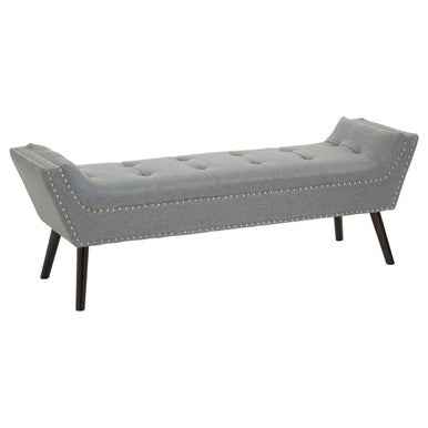 Alea Grey Fabric Bench