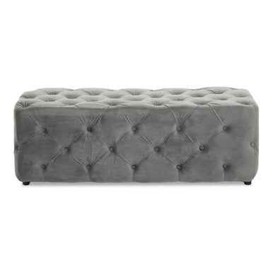 Alea Grey Velvet Bench