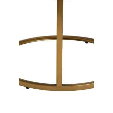 Alana Set of 2 Gold and Black Round Nesting Coffee Tables