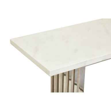 Moda White Marble Console Table