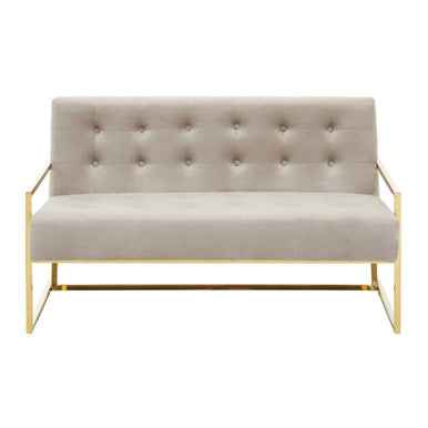 Azalea Two Seat Mink Velvet Sofa