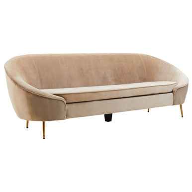 Yasmeen 3 Seat Mink Velvet Sofa