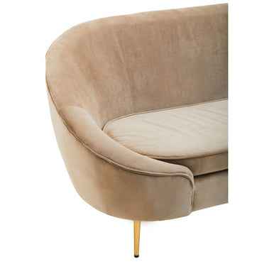 Yasmeen 3 Seat Mink Velvet Sofa