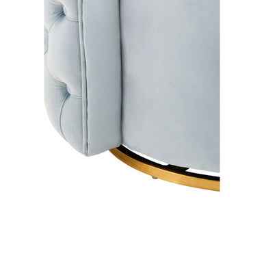 Yasmeen Blue Velvet Swivel Chair