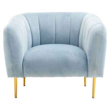 Yasmeen Blue Velvet Armchair
