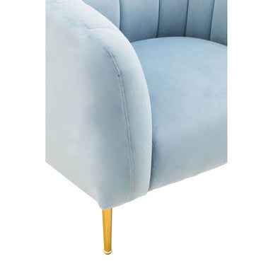 Yasmeen Blue Velvet Armchair
