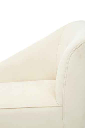 Yvette Cream Velvet Chaise Lounge