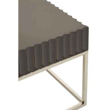 Genoa Grey Hi Gloss Finish Square End Table