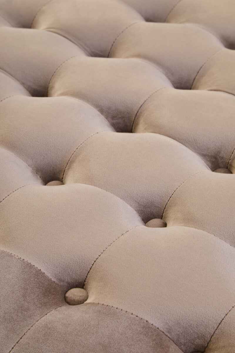 Haley Mink Velvet Round Footstool