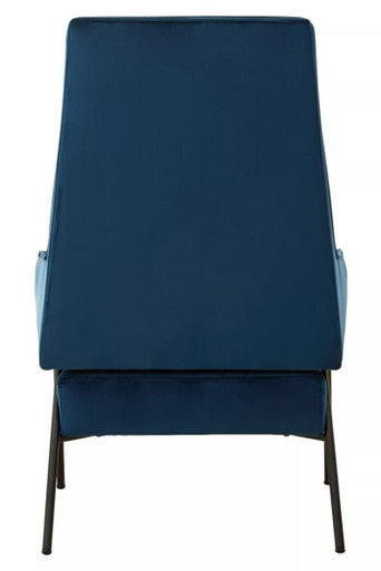 Henia Blue Velvet Chair