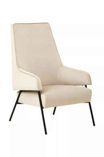 Henia Cream Velvet Chair