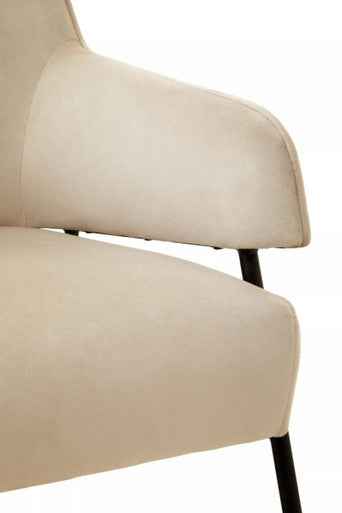 Henia Cream Velvet Chair
