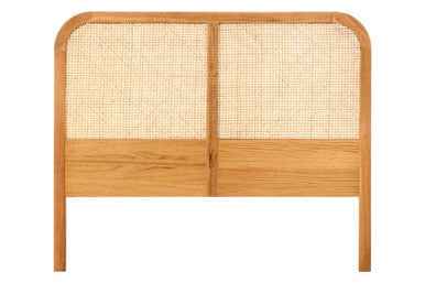 Lyon Natural Rattan And Oak Double Bed Headboard