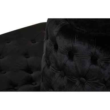 Hartford Black Tufted Round Sofa