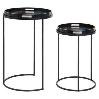 Celina Set Of 2 Nesting Tables with Agate Effect