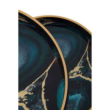 Celina Set Of 2 Nesting Tables with Agate Effect