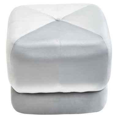 Kaia Grey Velvet Stool